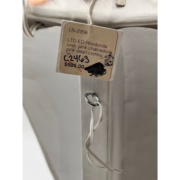 Margo Morrison Rhodonite, Opal, Pink Chalcedony, Pink White Pearl 925 Necklace - Picture 6 of 11